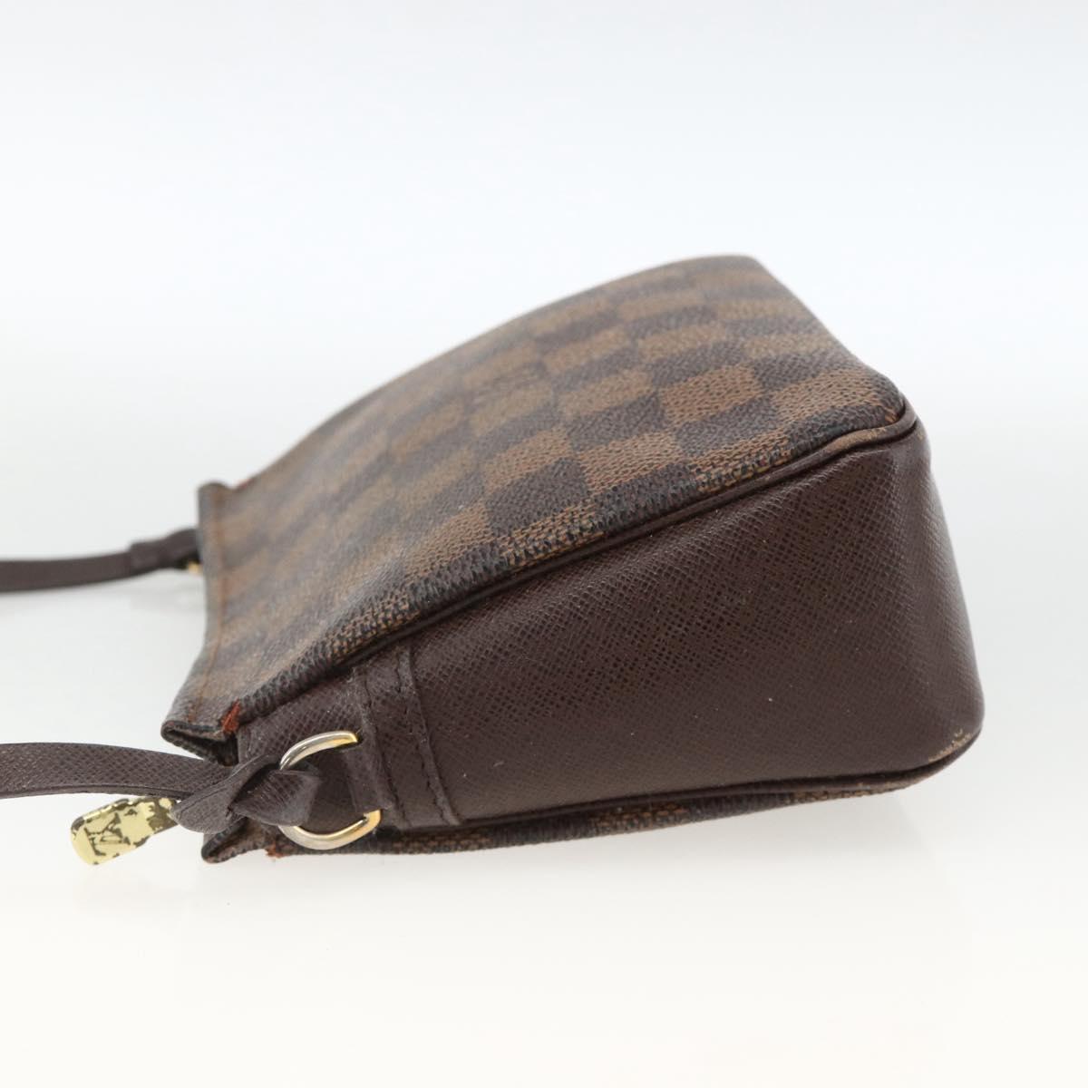 LOUIS VUITTON Damier Ebene Trousse makeup Pouch N51982 LV Auth 174457