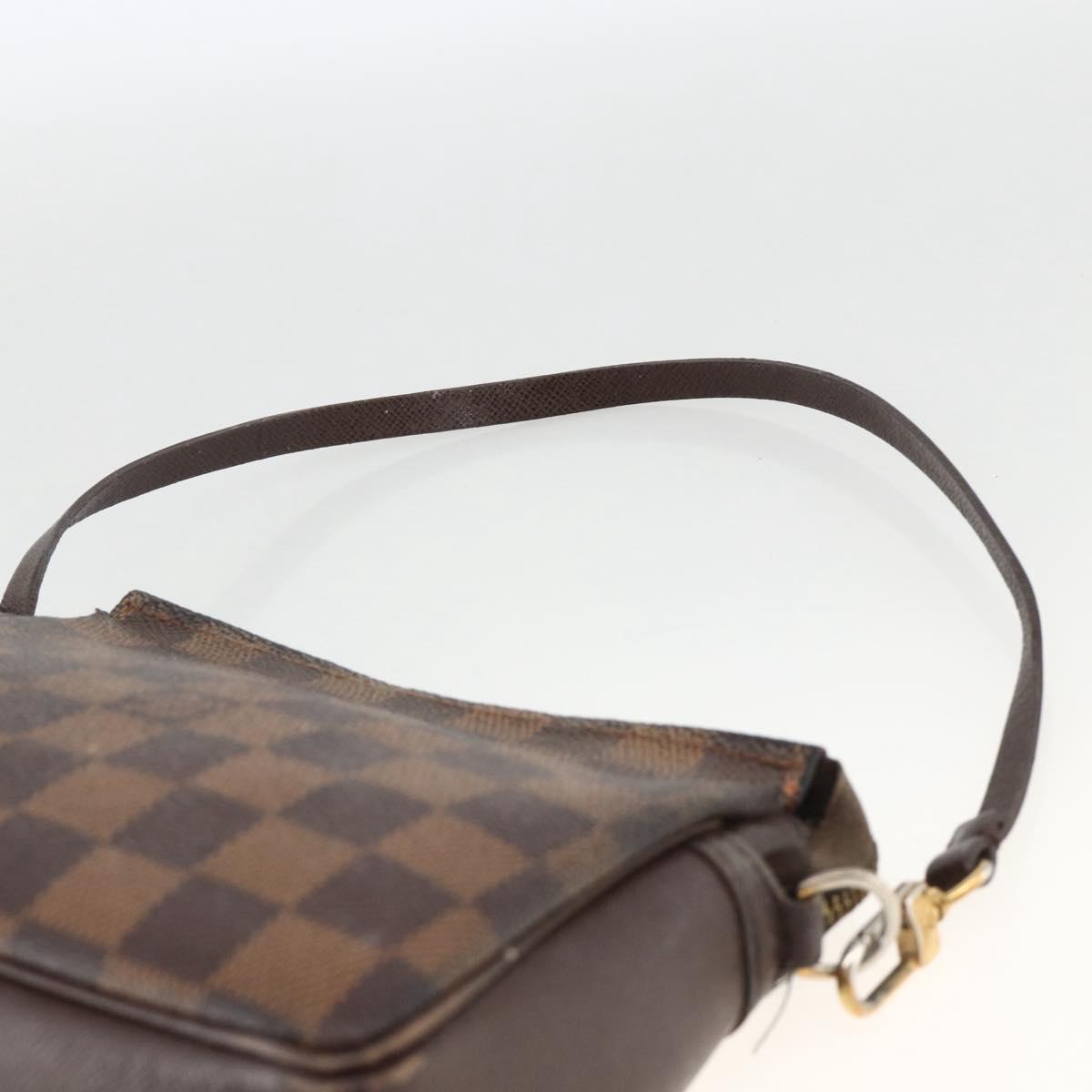 LOUIS VUITTON Damier Ebene Trousse makeup Pouch N51982 LV Auth 174457