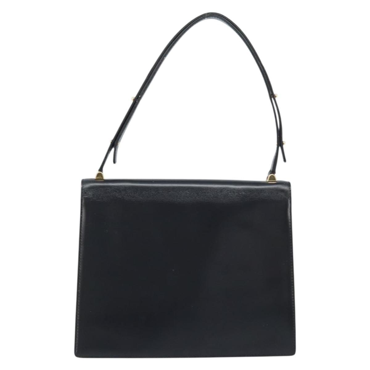 LOUIS VUITTON Opera line Delph Shoulder Bag Leather Black M63932 LV Auth 174472