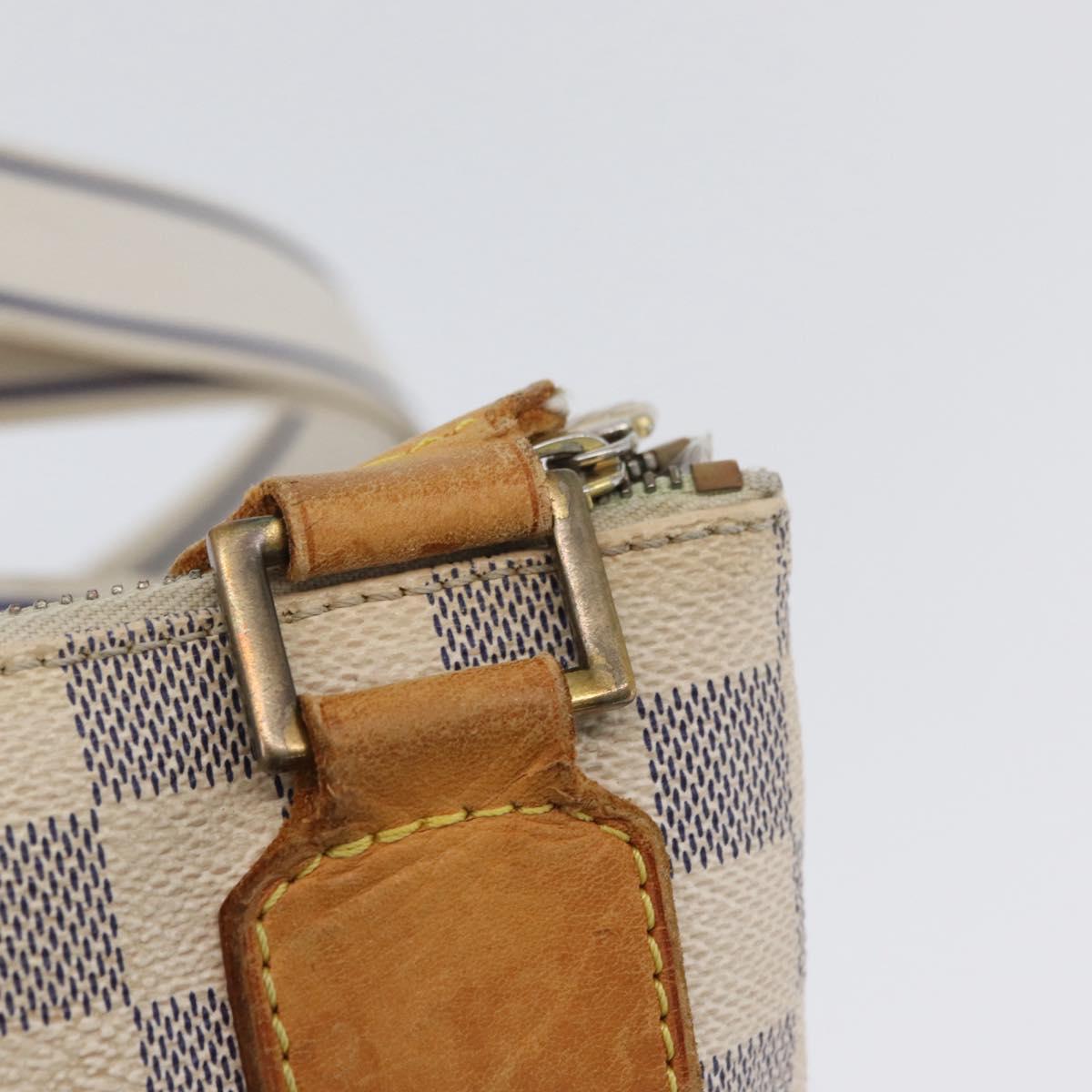 LOUIS VUITTON Damier Azur Pochette Bosphore Shoulder Bag N51112 LV Auth 174477