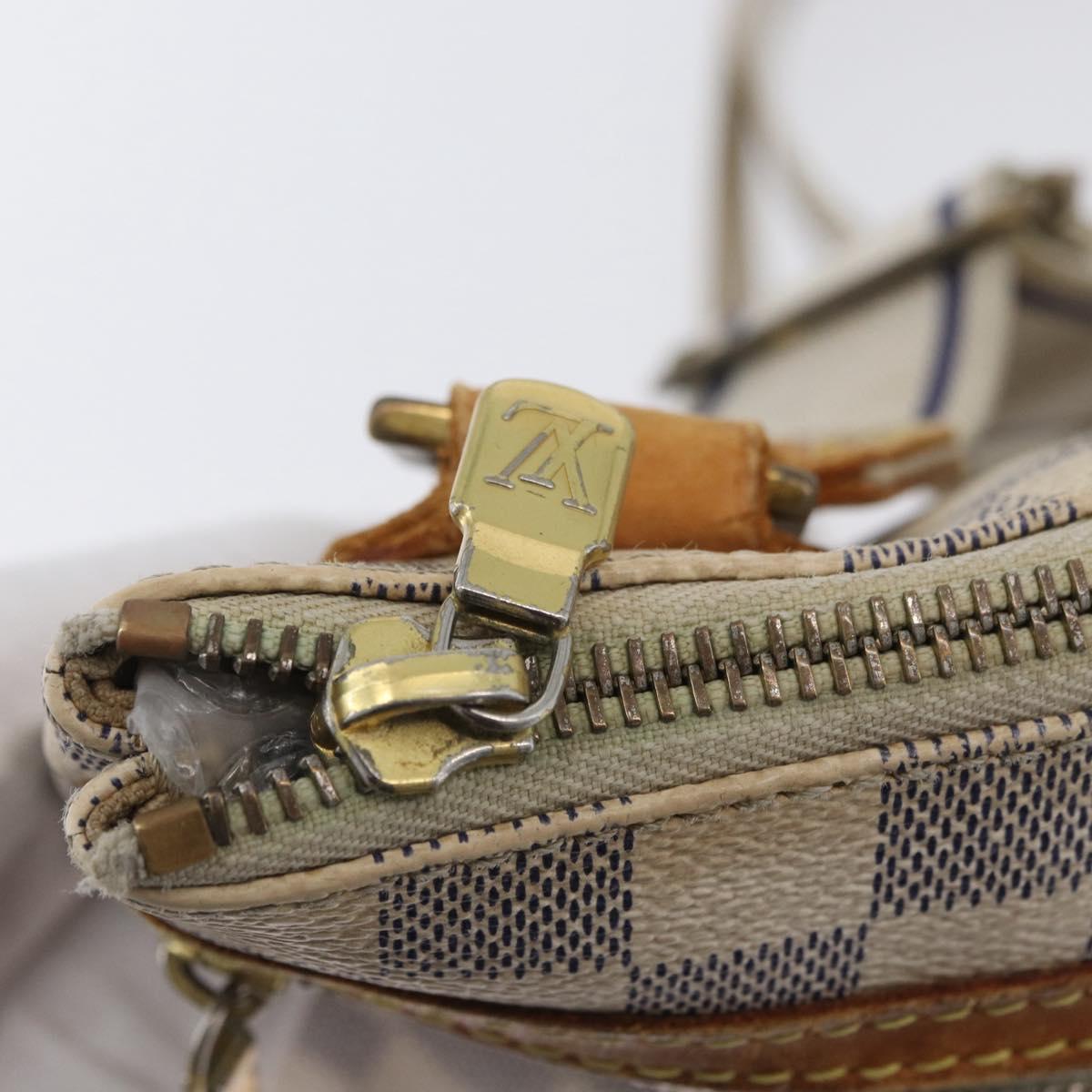 LOUIS VUITTON Damier Azur Pochette Bosphore Shoulder Bag N51112 LV Auth 174477