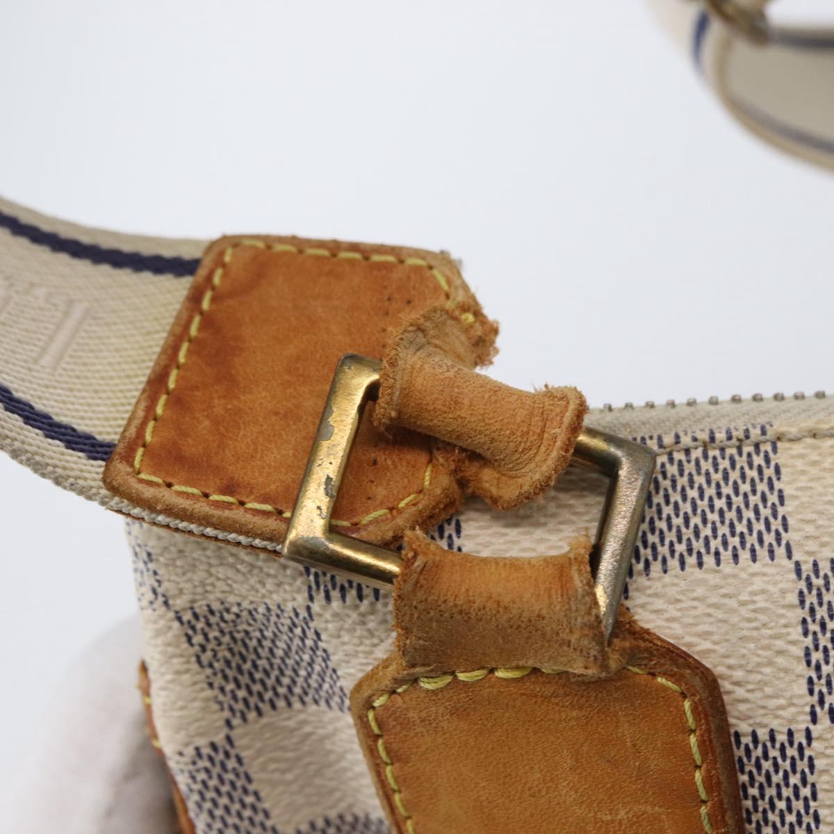 LOUIS VUITTON Damier Azur Pochette Bosphore Shoulder Bag N51112 LV Auth 174477