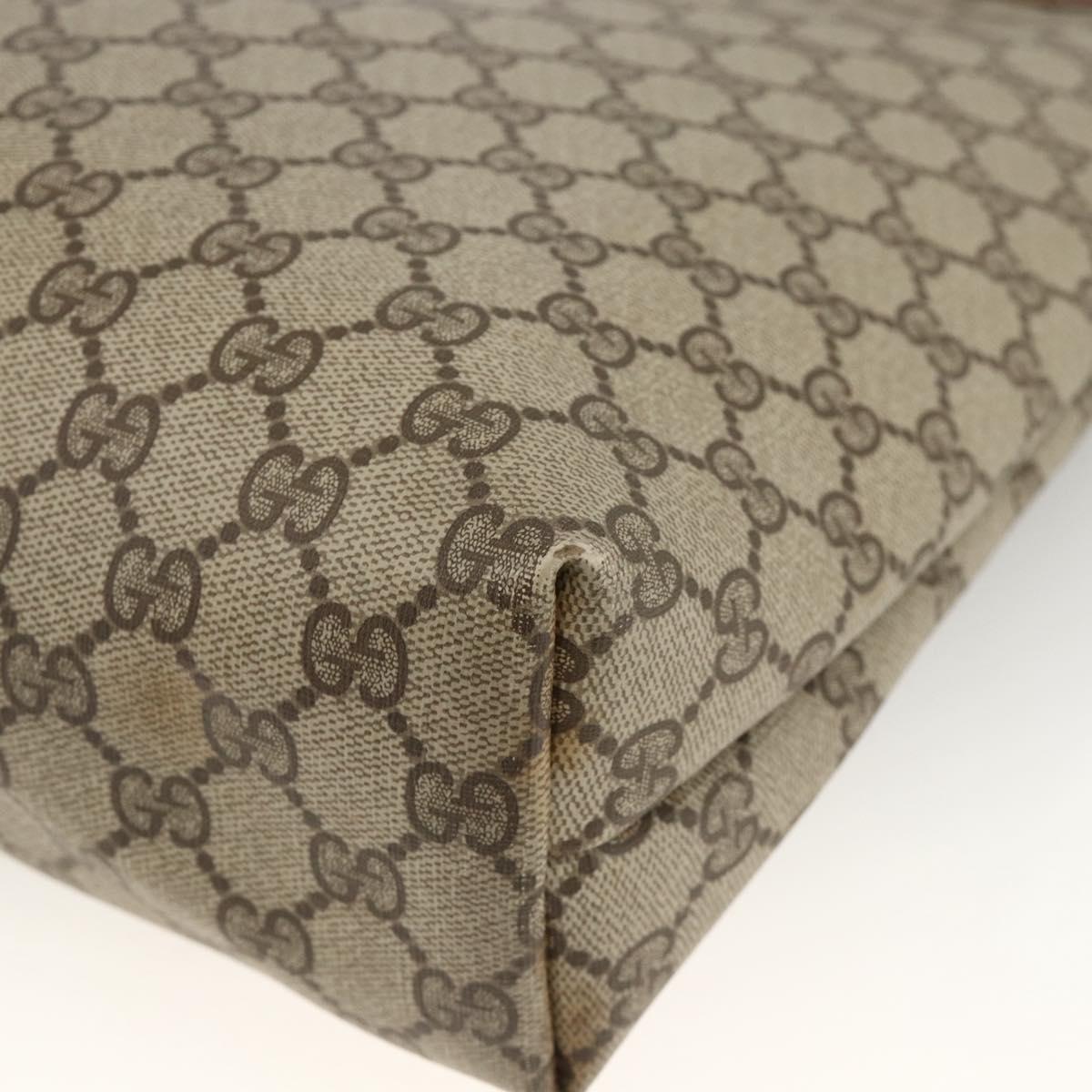 GUCCI GG Supreme Web Sherry Line Tote Bag PVC Beige 40 02 003 Auth 174488