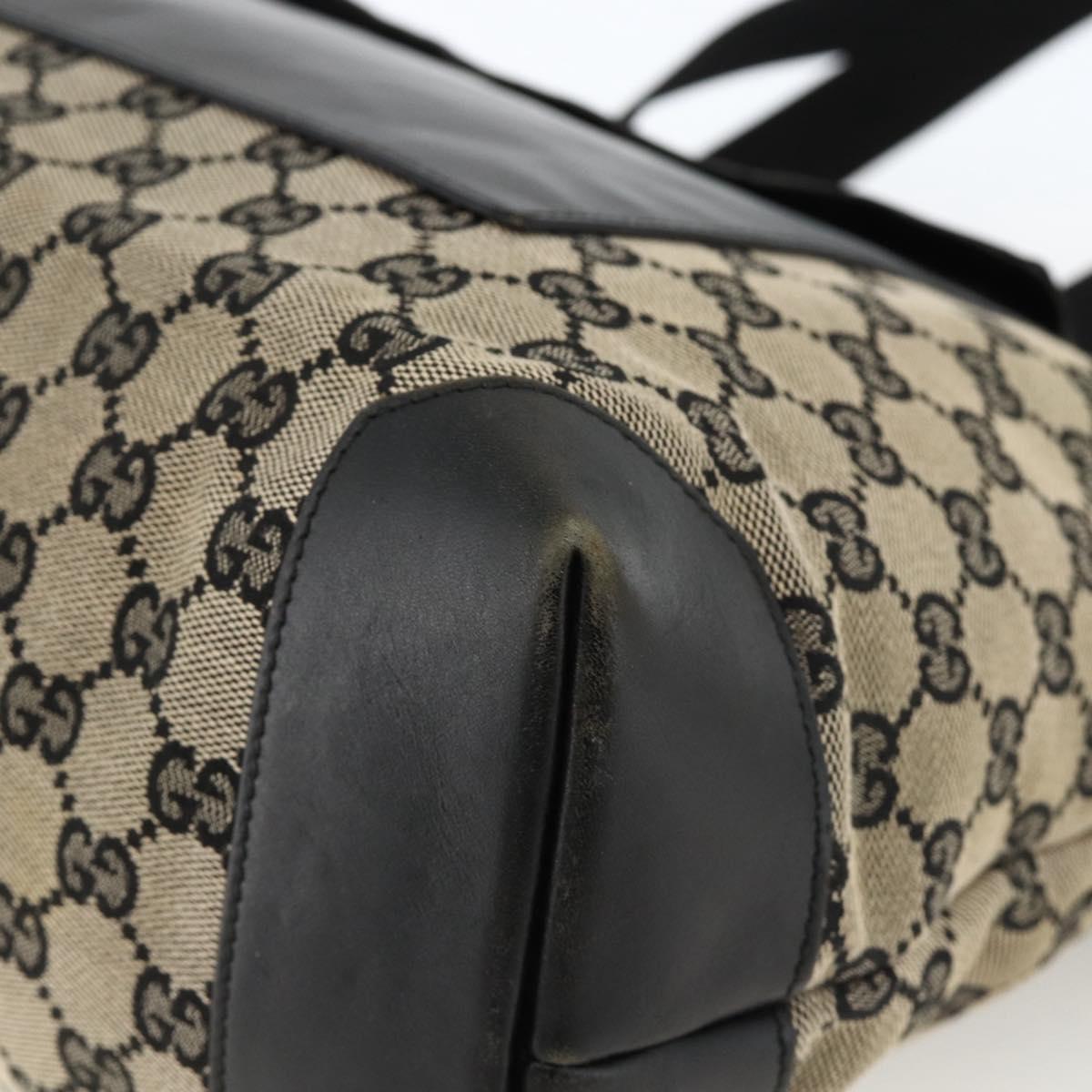 GUCCI GG Canvas Tote Bag Black 019 0426 Auth 174493