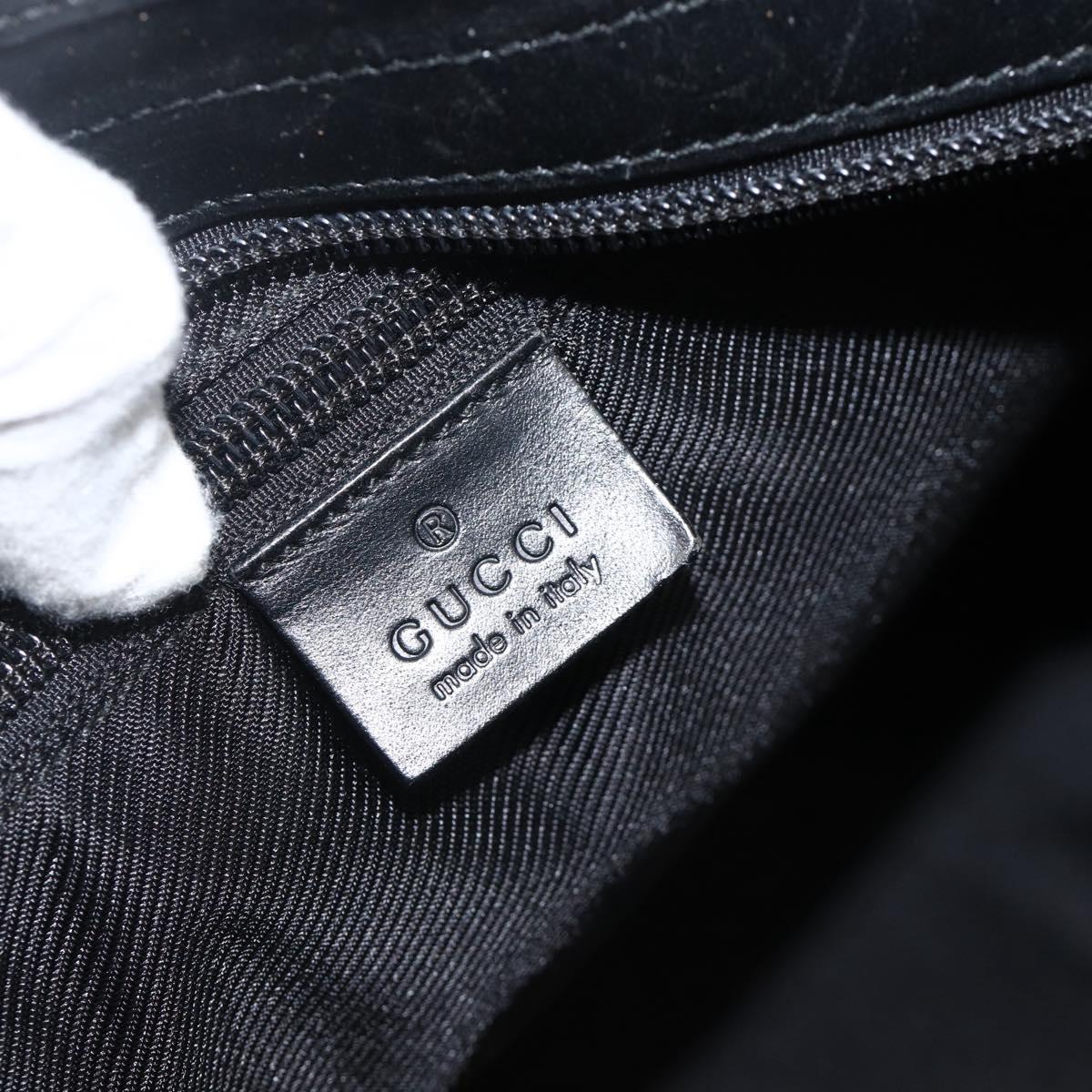 GUCCI GG Canvas Tote Bag Black 019 0426 Auth 174493