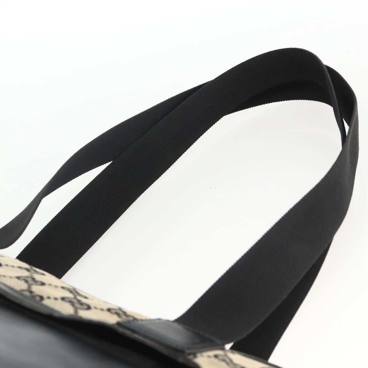 GUCCI GG Canvas Tote Bag Black 019 0426 Auth 174493