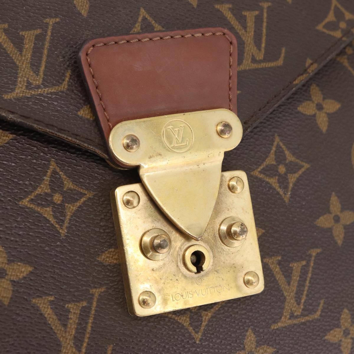 LOUIS VUITTON Monogram Porte Documents Bandouliere Bag M53338 LV Auth 174496