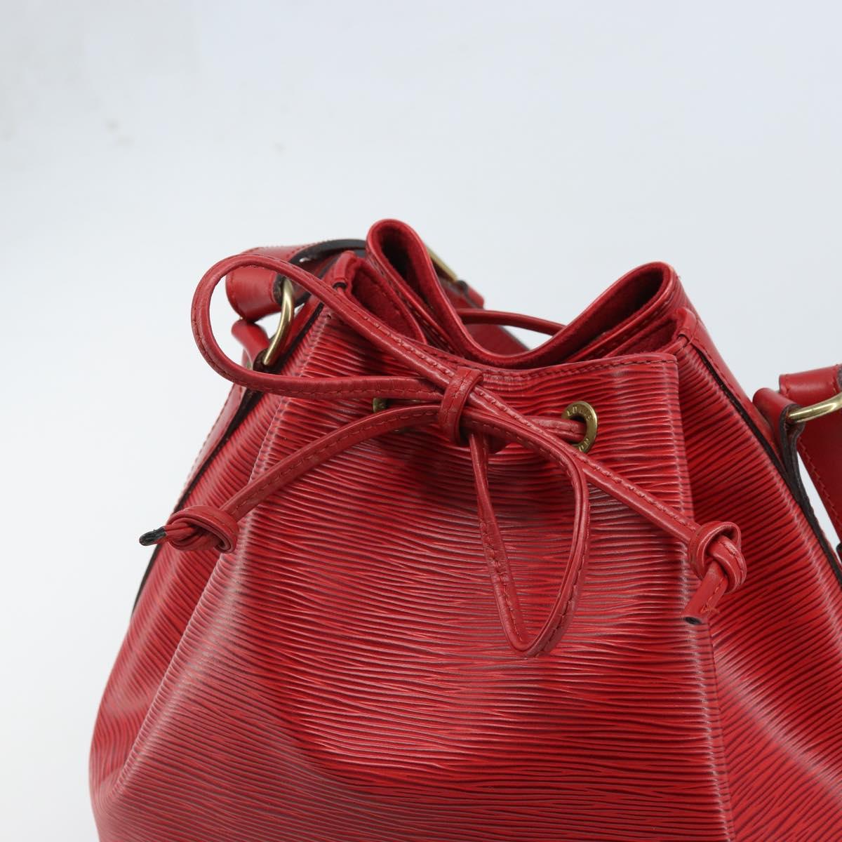 LOUIS VUITTON Epi Petit Noe Shoulder Bag Red M44107 LV Auth 174504