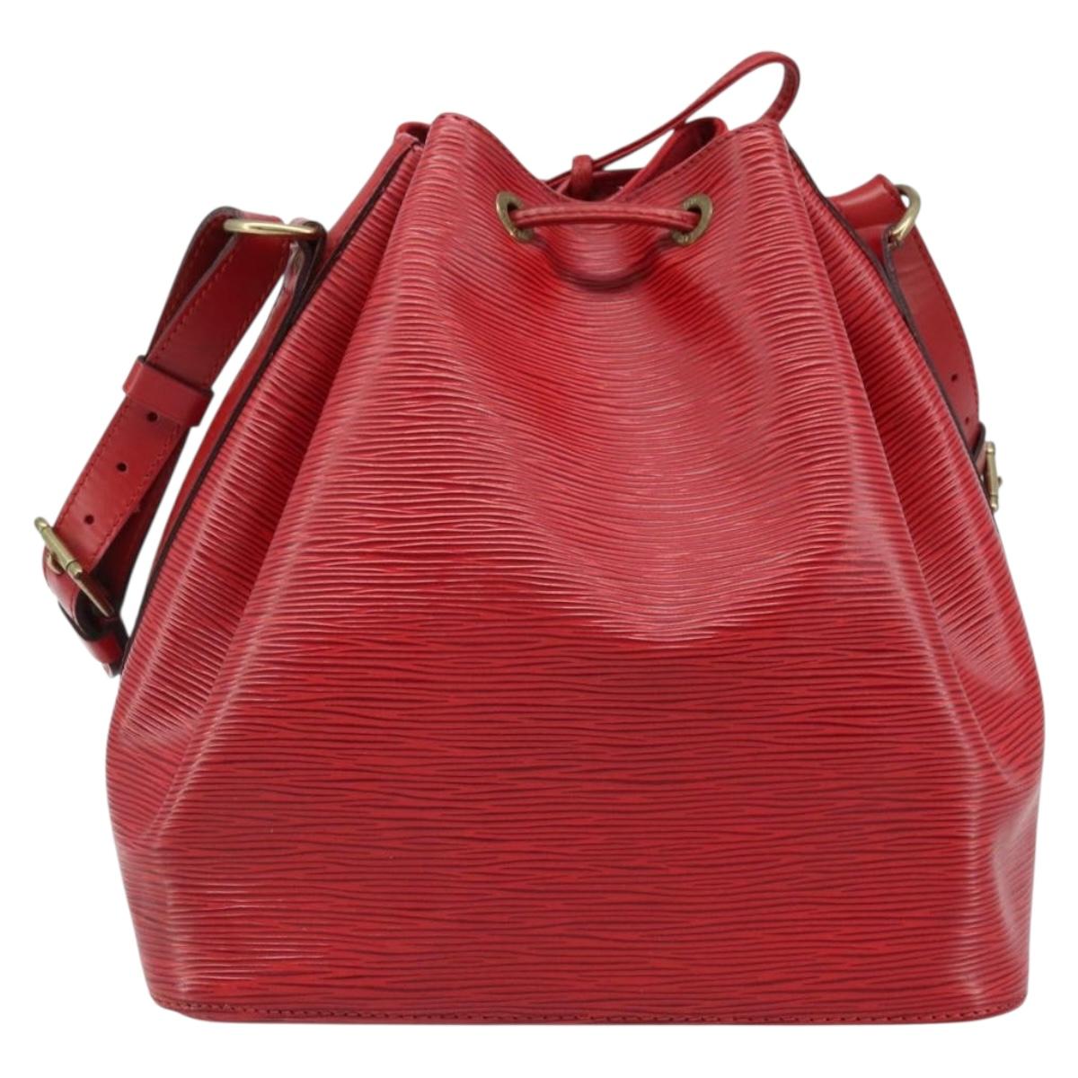 LOUIS VUITTON Epi Petit Noe Shoulder Bag Red M44107 LV Auth 174504