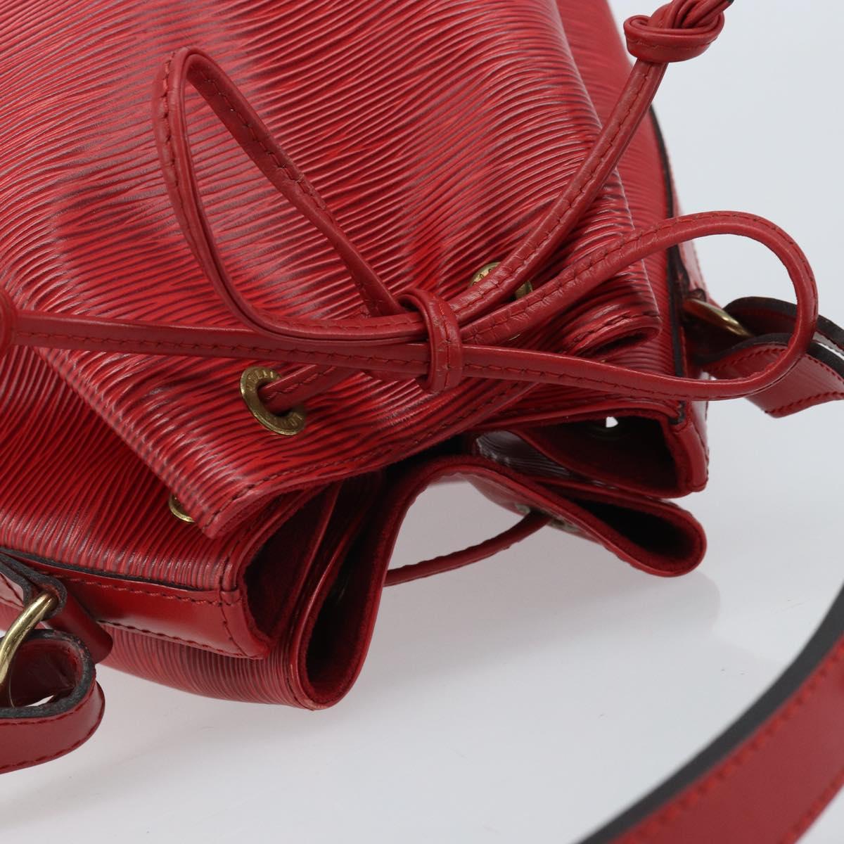LOUIS VUITTON Epi Petit Noe Shoulder Bag Red M44107 LV Auth 174504