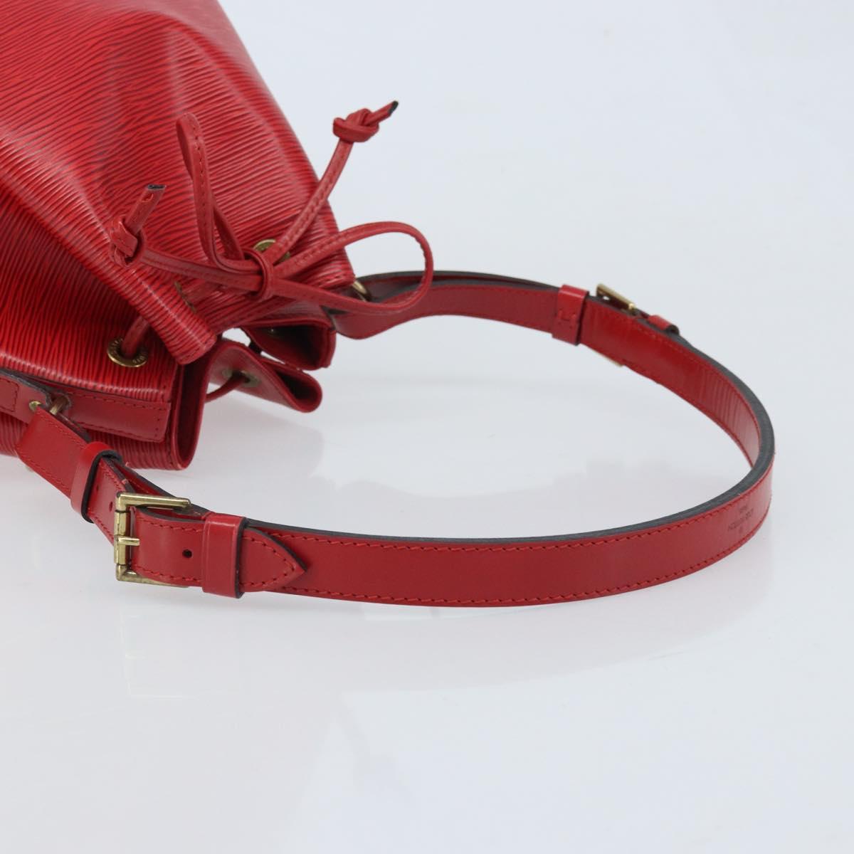 LOUIS VUITTON Epi Petit Noe Shoulder Bag Red M44107 LV Auth 174504