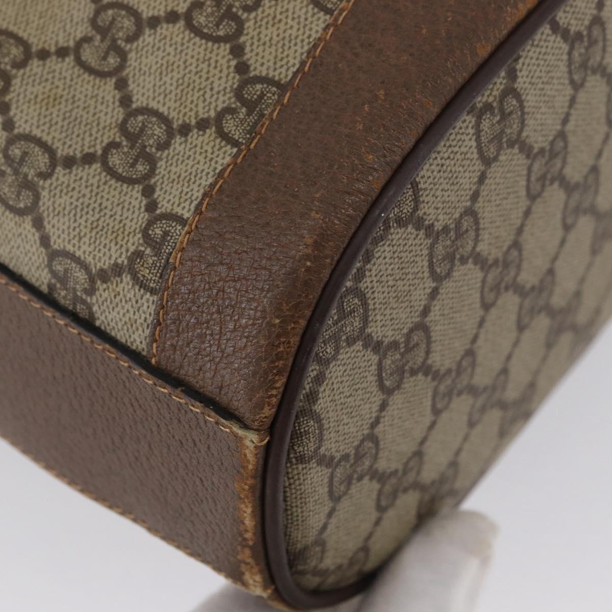 GUCCI GG Supreme Purse Shoulder Bag PVC Beige Gold 001 58 6850 Auth 174519