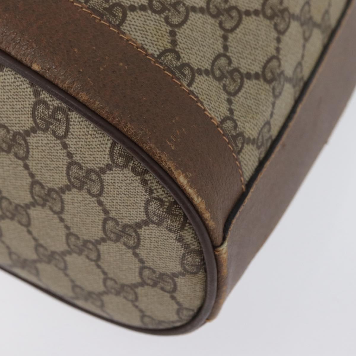 GUCCI GG Supreme Purse Shoulder Bag PVC Beige Gold 001 58 6850 Auth 174519