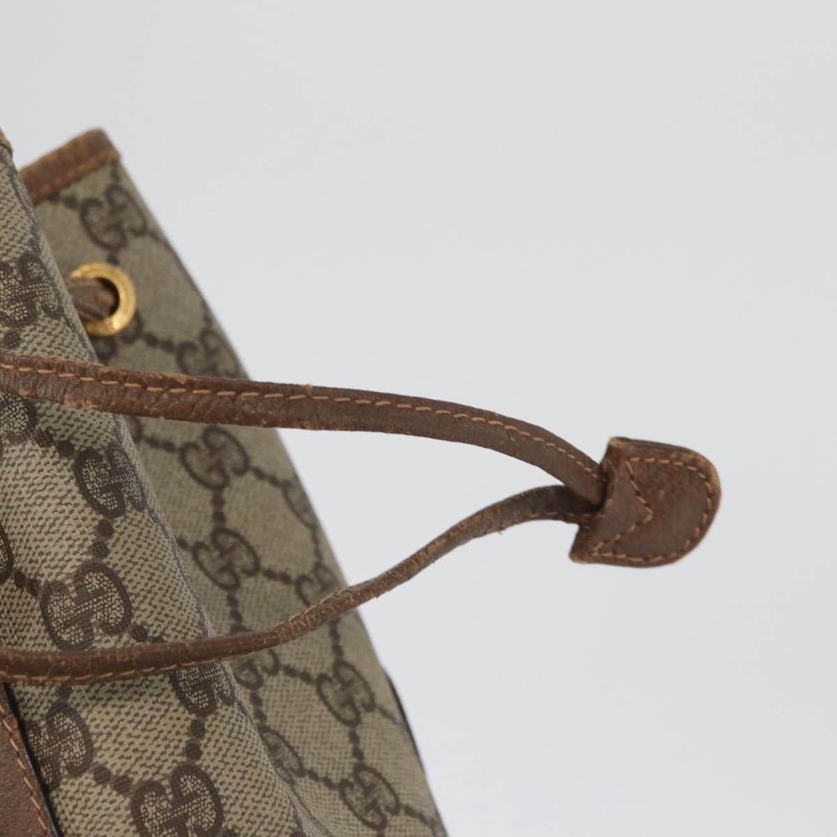GUCCI GG Supreme Purse Shoulder Bag PVC Beige Gold 001 58 6850 Auth 174519