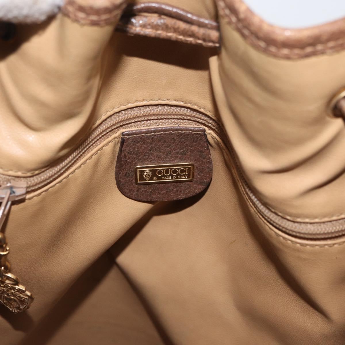 GUCCI GG Supreme Purse Shoulder Bag PVC Beige Gold 001 58 6850 Auth 174519