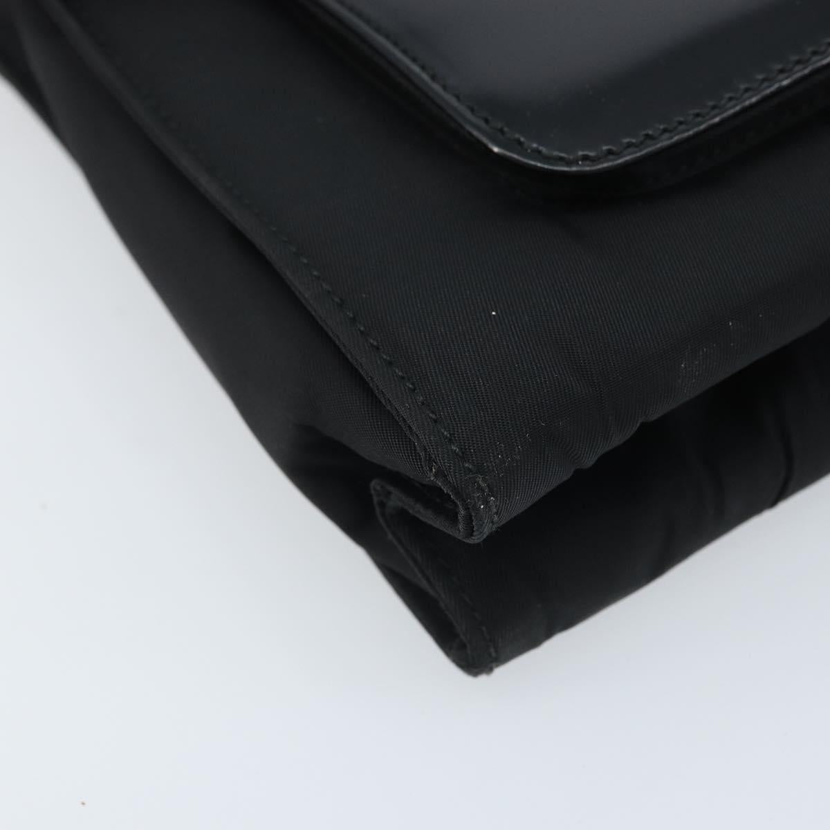 PRADA Shoulder Bag Nylon Black Auth 174527