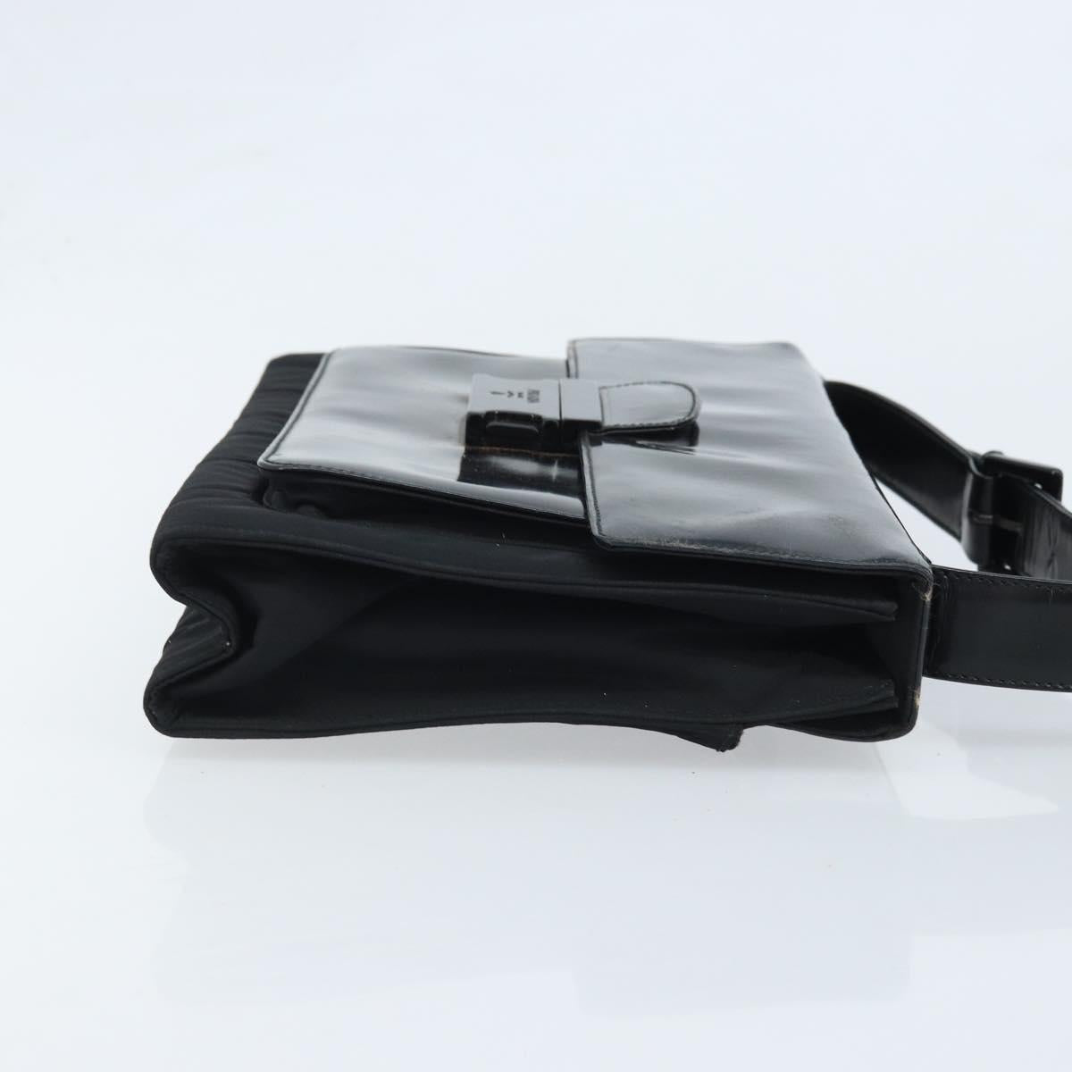 PRADA Shoulder Bag Nylon Black Auth 174527