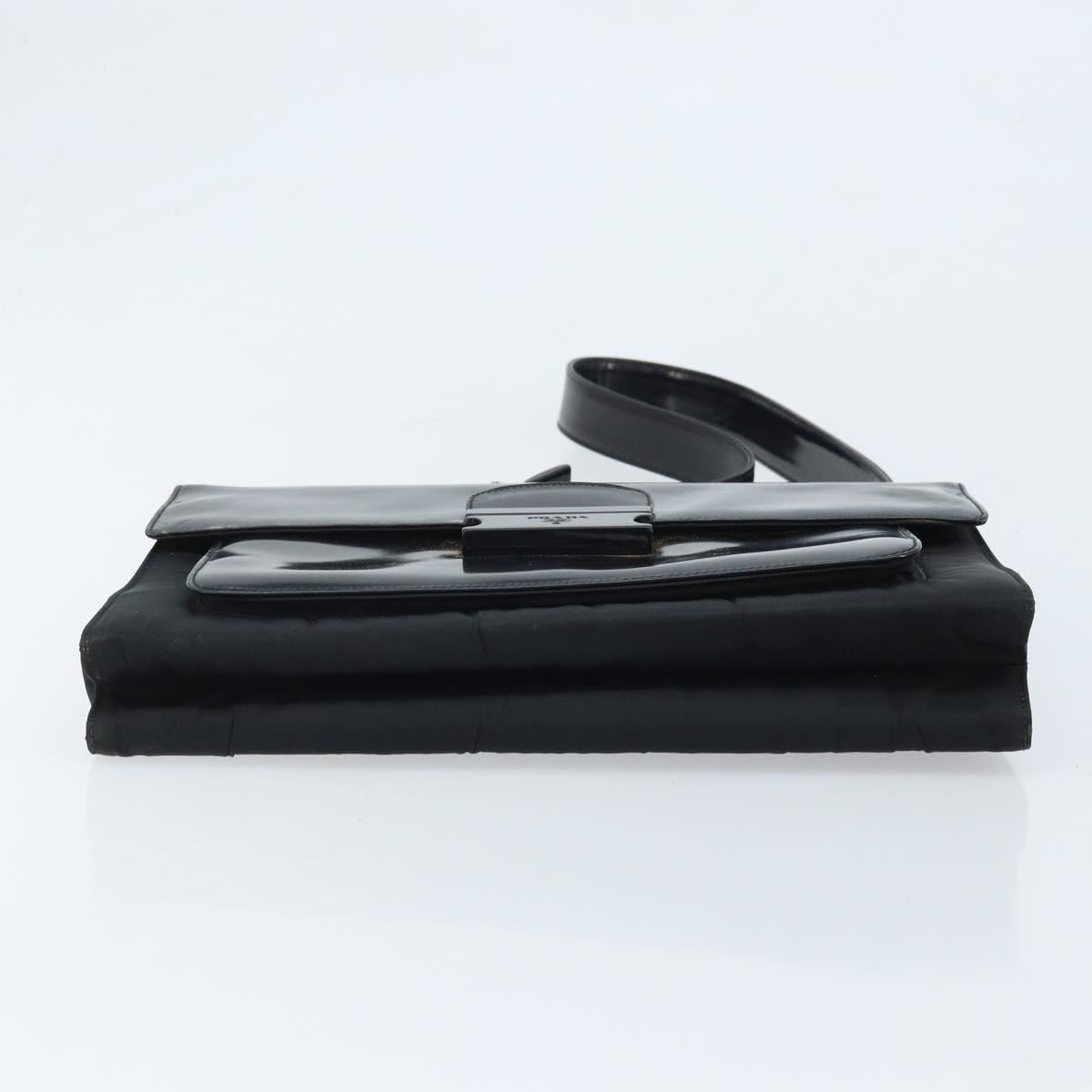 PRADA Shoulder Bag Nylon Black Auth 174527