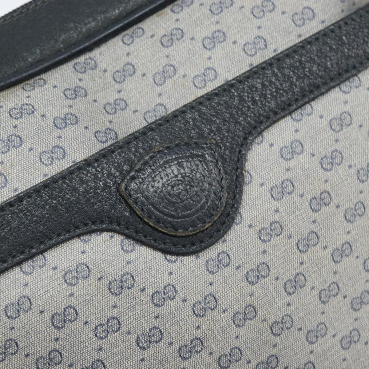 GUCCI Micro GG Supreme Shoulder Bag PVC Navy Gold 007 904 0423 Auth 174532
