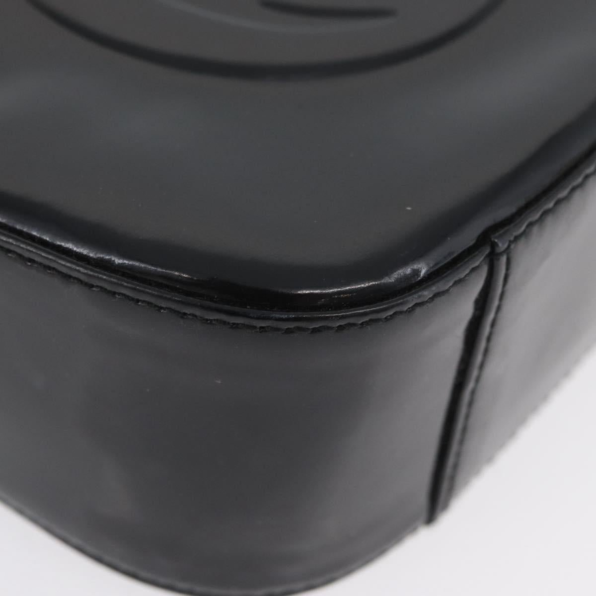 GUCCI Hand Bag Patent leather Black 007 0249 Auth 174533