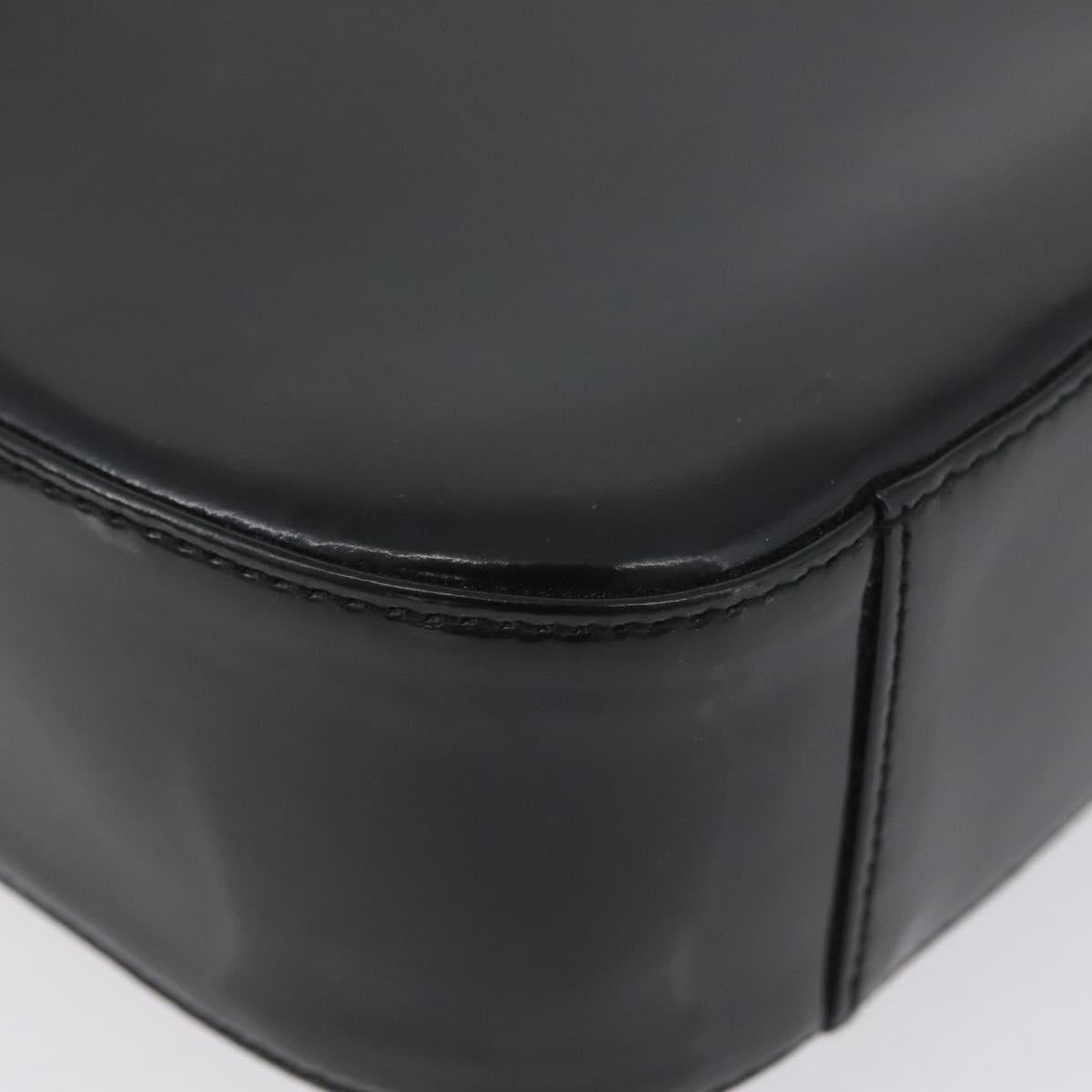 GUCCI Hand Bag Patent leather Black 007 0249 Auth 174533