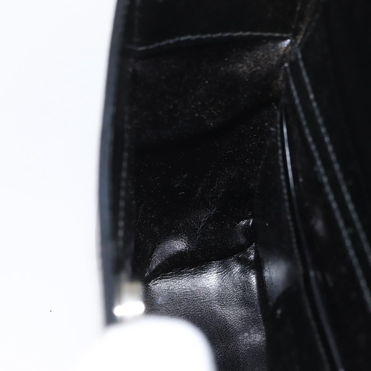 GUCCI Hand Bag Patent leather Black 007 0249 Auth 174533