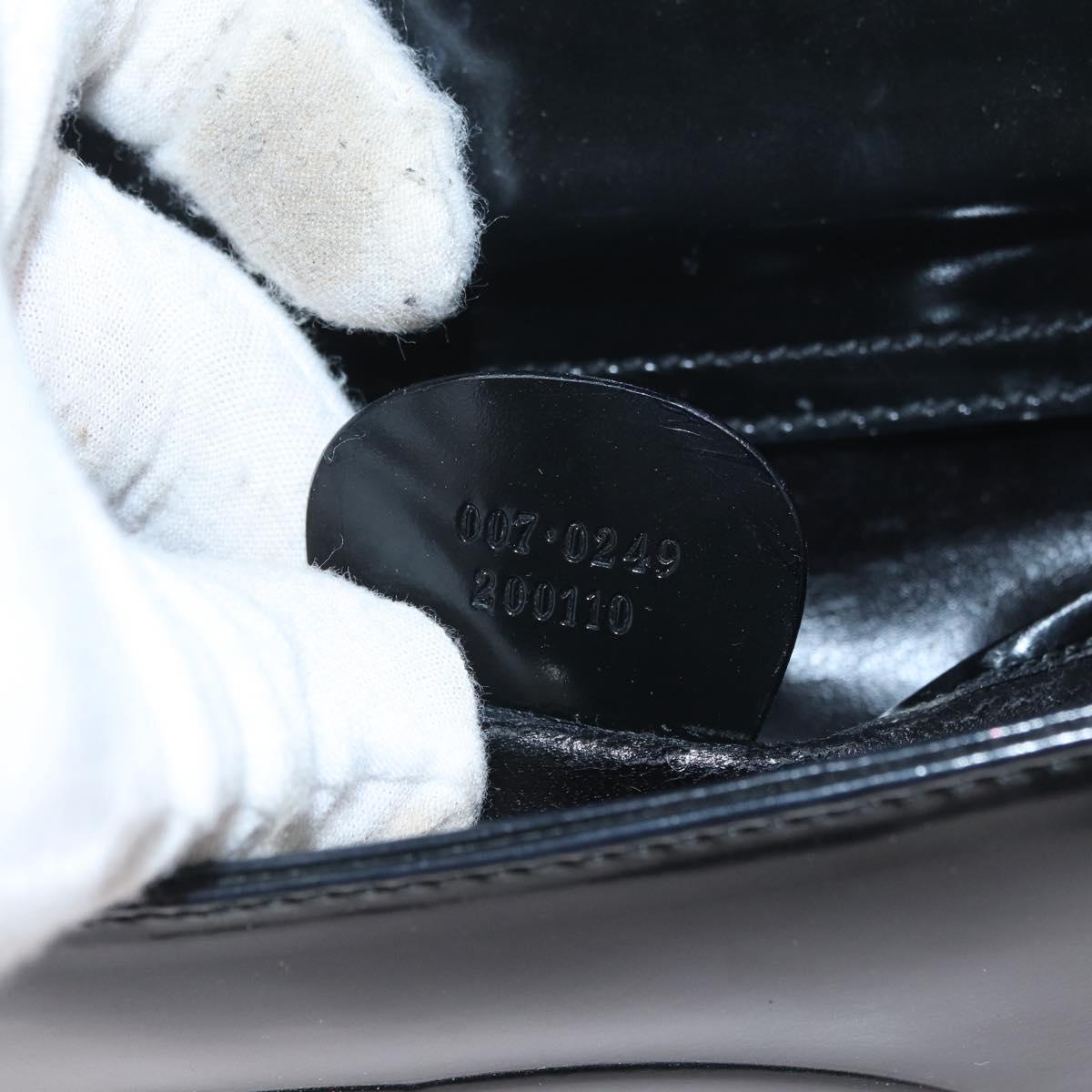 GUCCI Hand Bag Patent leather Black 007 0249 Auth 174533