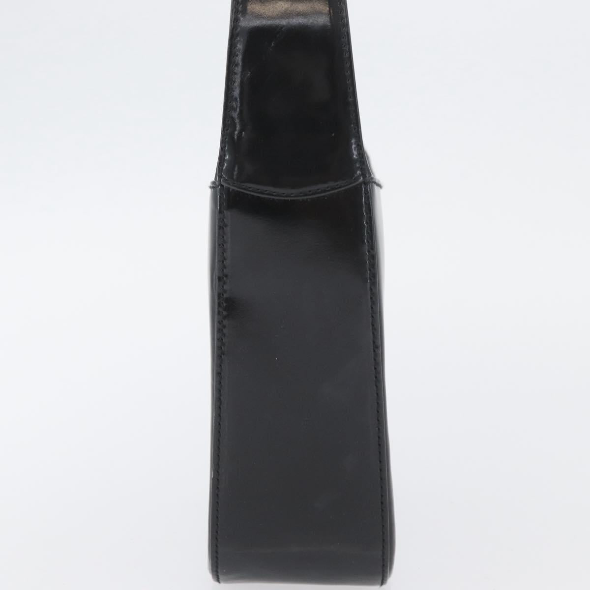 GUCCI Hand Bag Patent leather Black 007 0249 Auth 174533