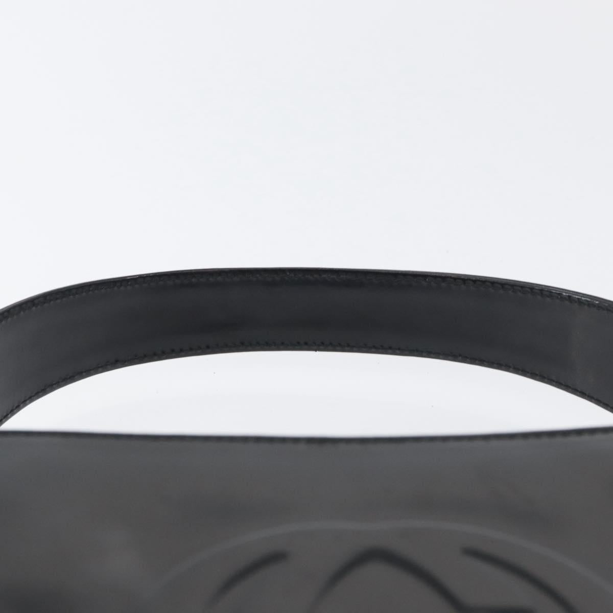 GUCCI Hand Bag Patent leather Black 007 0249 Auth 174533