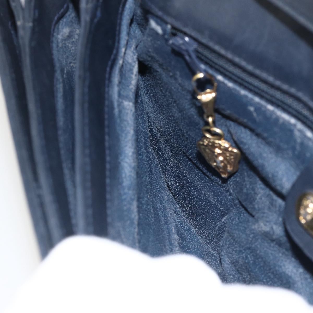GUCCI Micro GG Supreme Shoulder Bag PVC Navy Gold 004 106 0024 Auth 174535