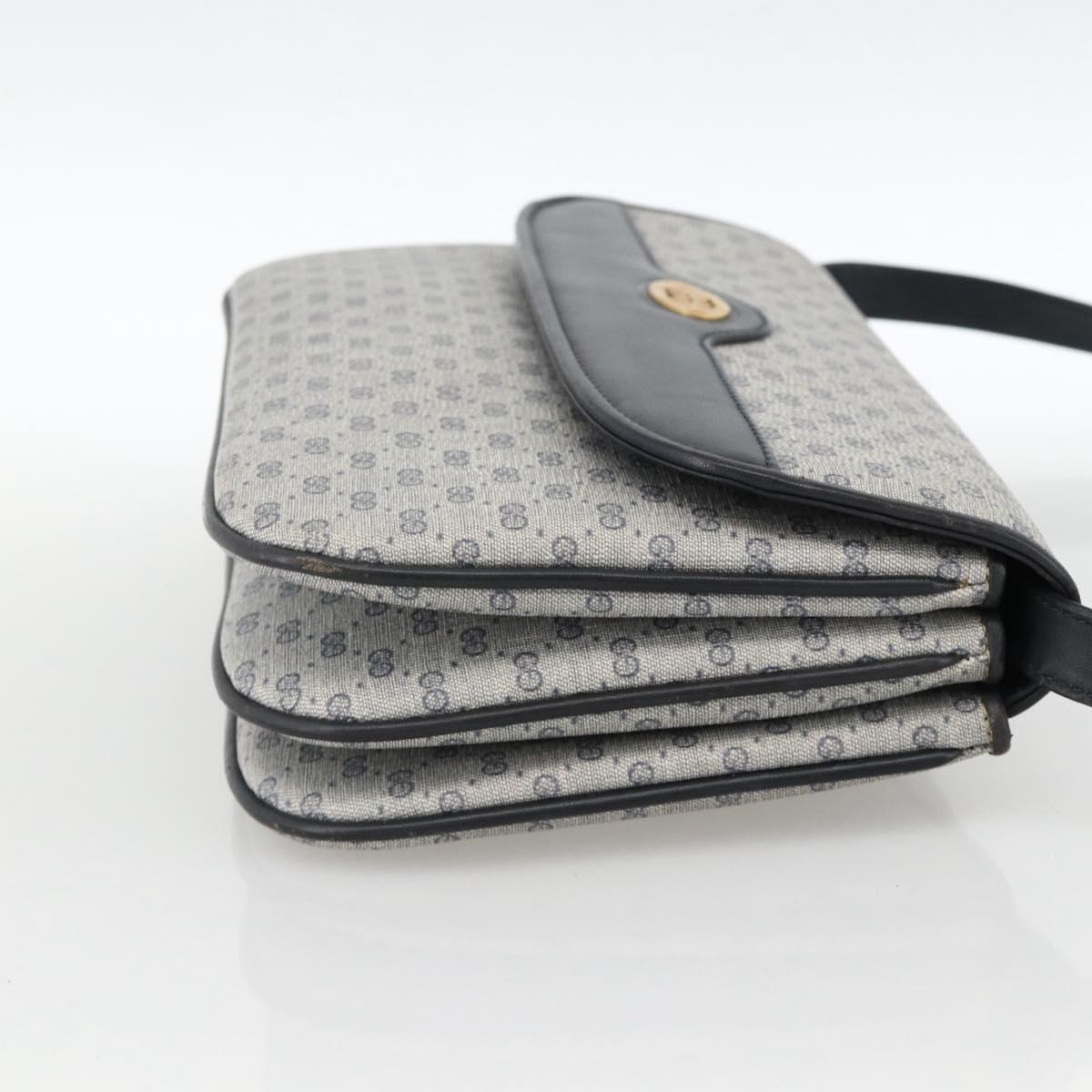 GUCCI Micro GG Supreme Shoulder Bag PVC Navy Gold 004 106 0024 Auth 174535