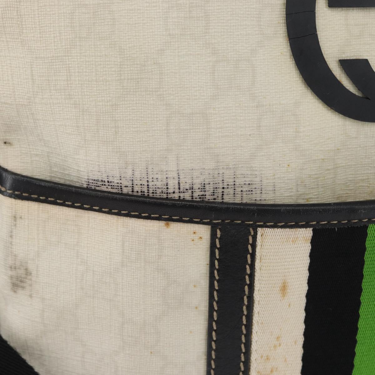 GUCCI GG Supreme Shoulder Bag PVC White 181061 506631 Auth 174543