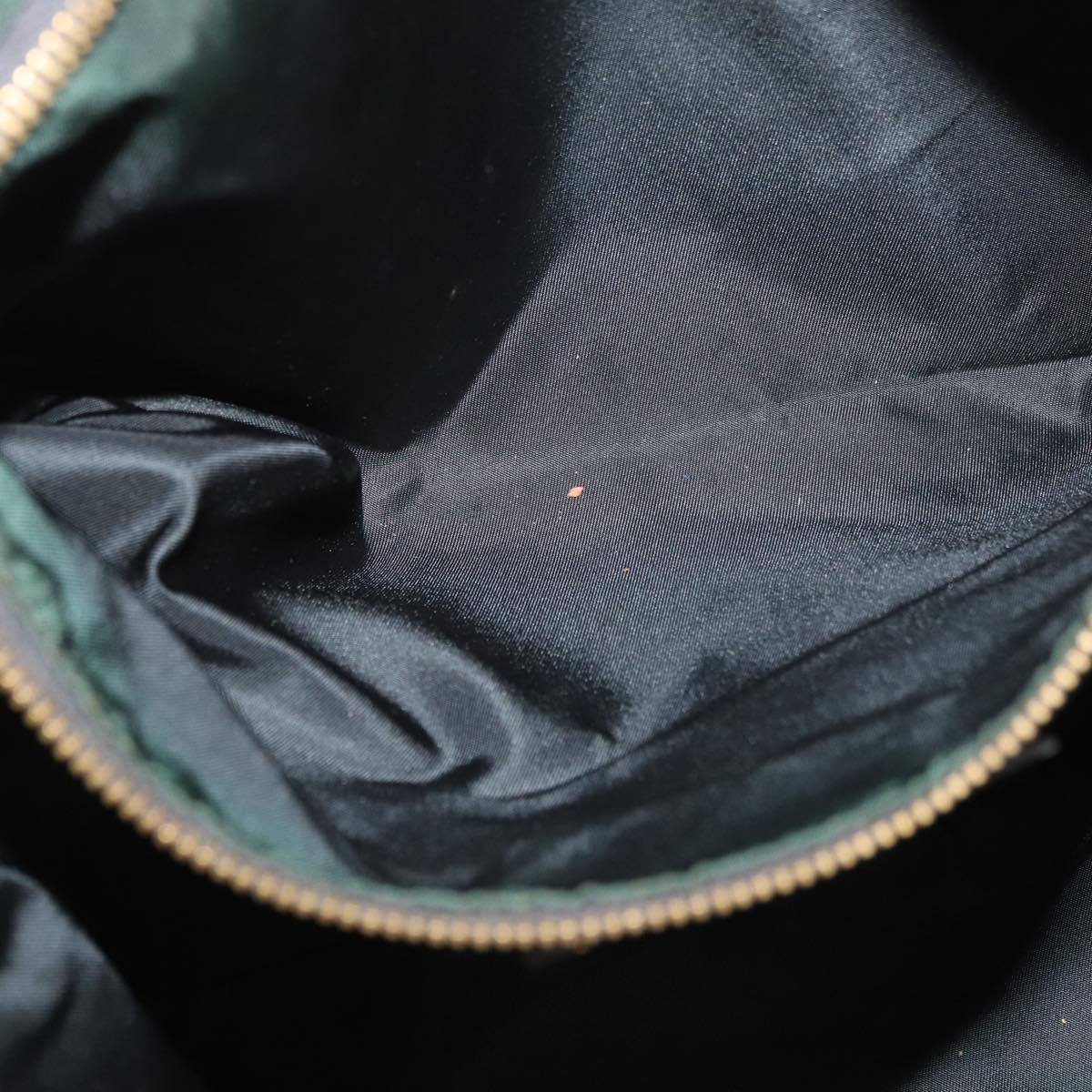PRADA Tote Bag Nylon Gray Gold Auth 174553
