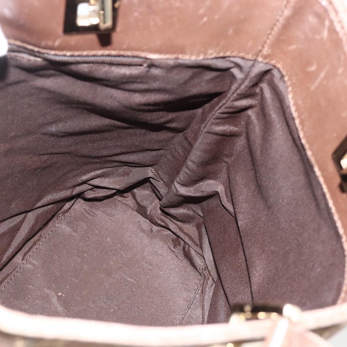 GUCCI GG Canvas Tote Bag Brown Gold 002 1099 Auth 174556