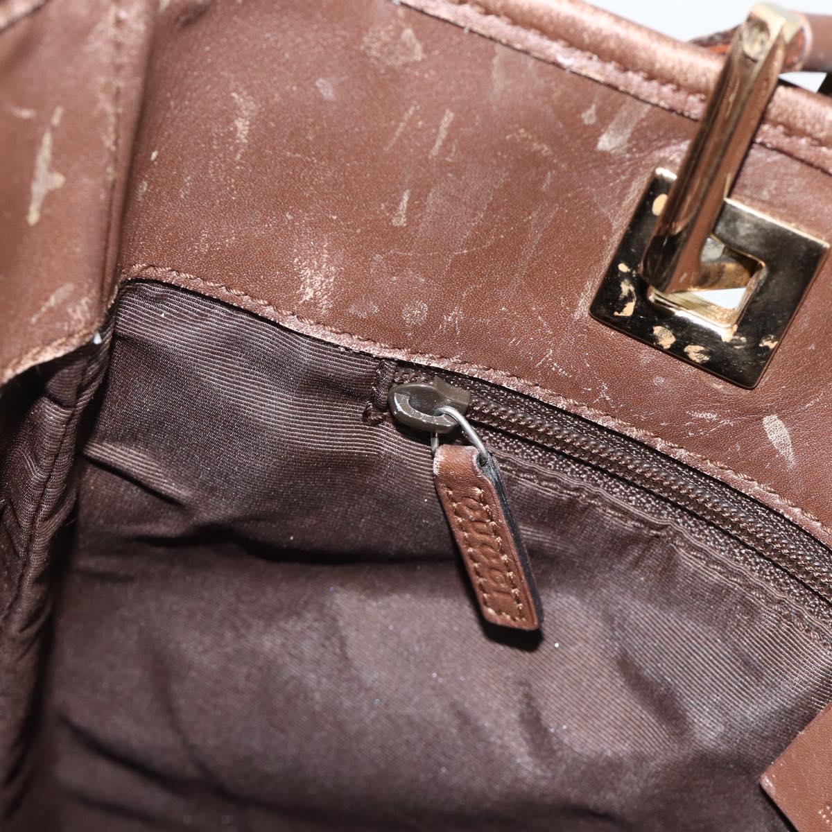 GUCCI GG Canvas Tote Bag Brown Gold 002 1099 Auth 174556
