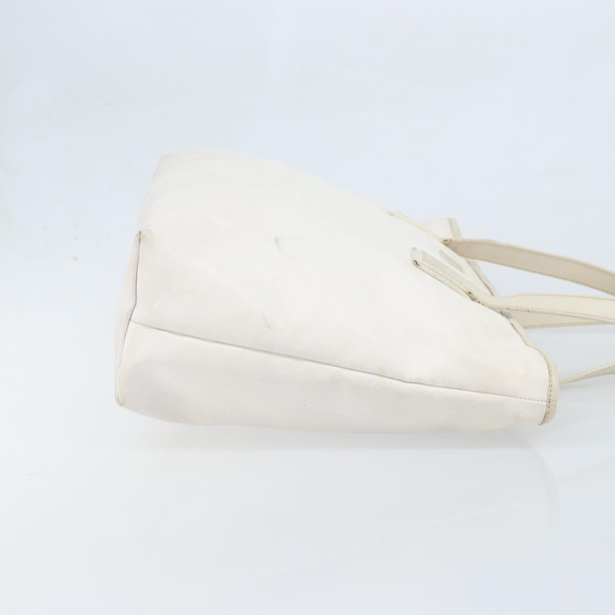 GUCCI GG Implementation Tote Bag PVC White Silver 211137 Auth 174563