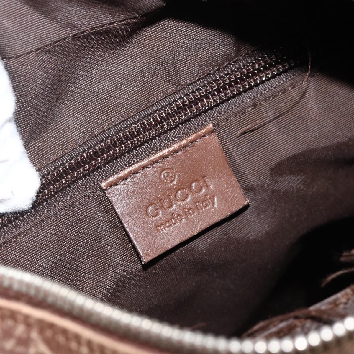 GUCCI GG Canvas Shoulder Bag Beige Silver 019.0538 Auth 174564