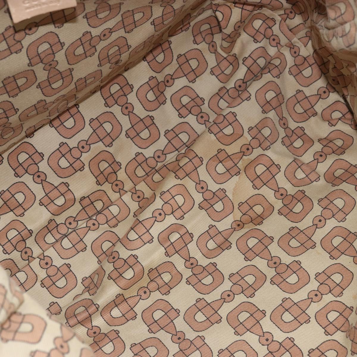 GUCCI GG Canvas Guccissima Tote Bag Leather Beige Gold Auth 174566
