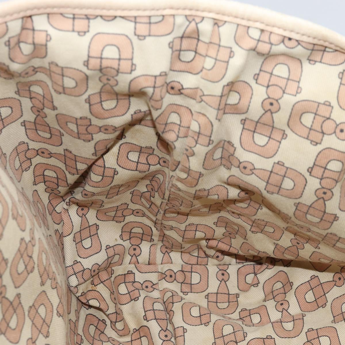 GUCCI GG Canvas Guccissima Tote Bag Leather Beige Gold Auth 174566