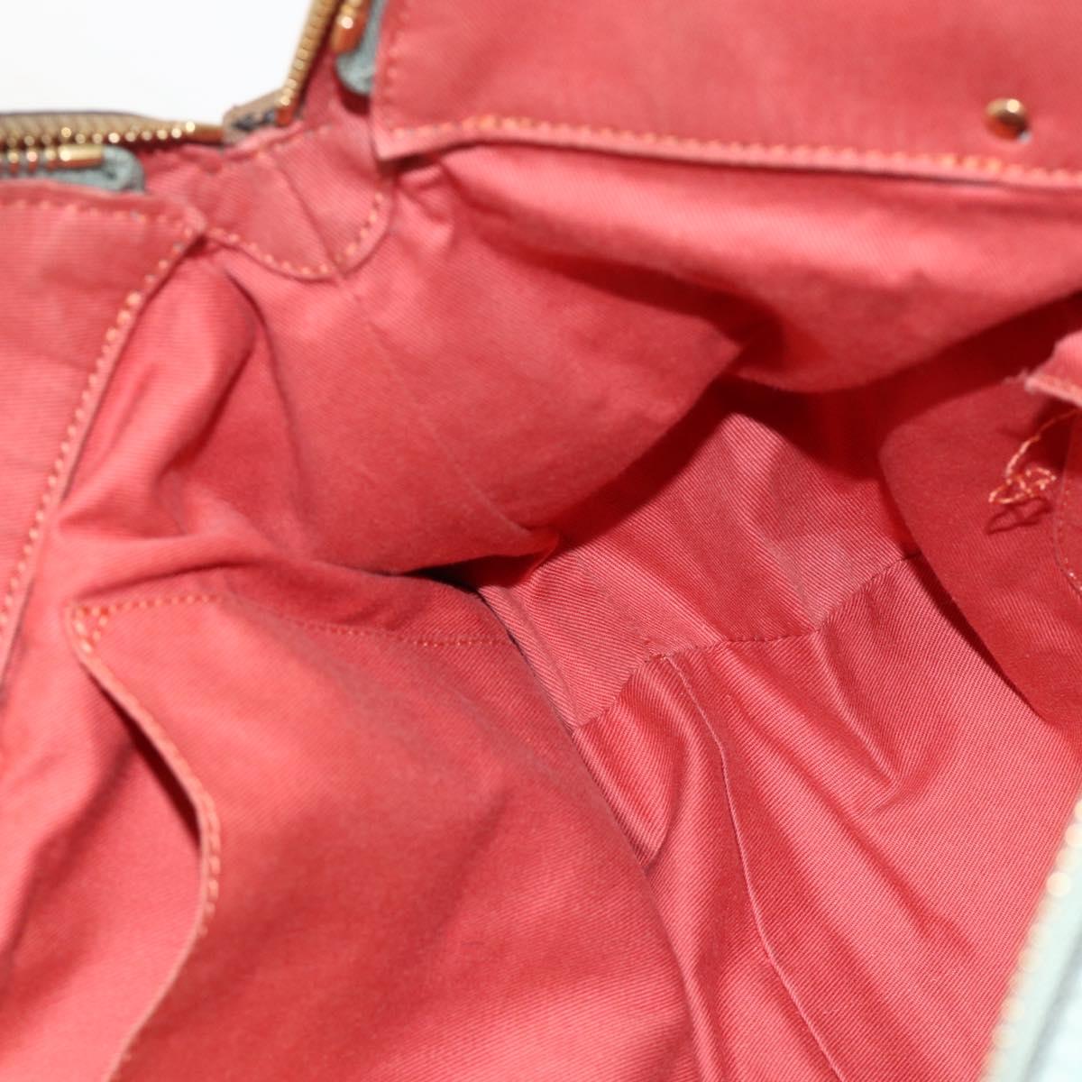 Chloe Angie Tote Bag Leather Brown Gold Auth 174567