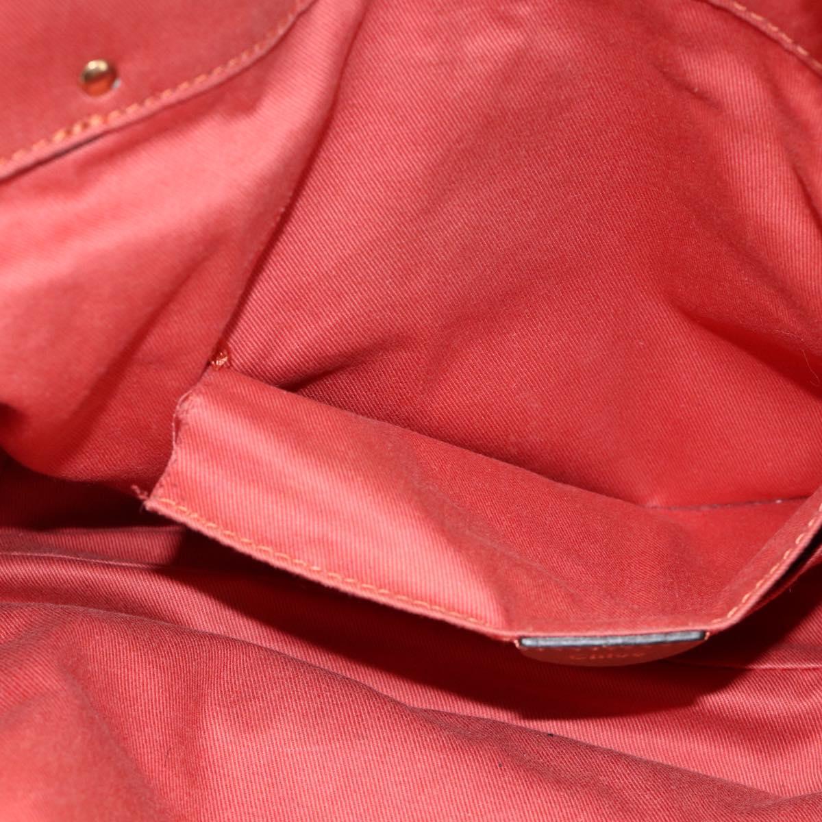 Chloe Angie Tote Bag Leather Brown Gold Auth 174567