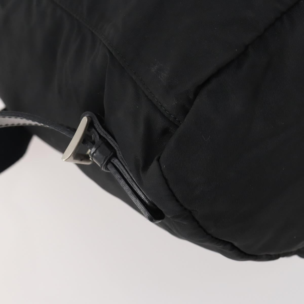 PRADA Backpack Nylon Black Silver Auth 174569