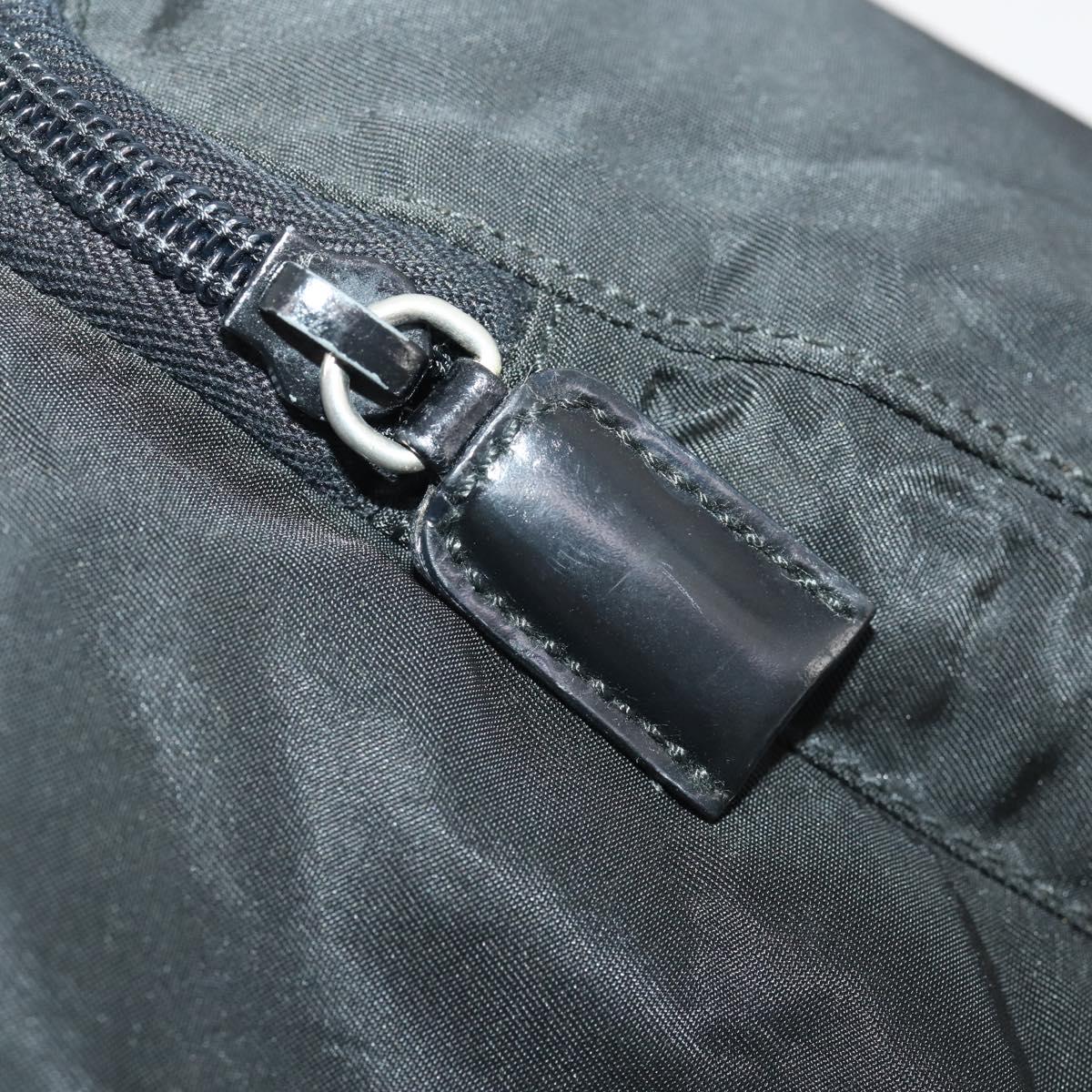 PRADA Backpack Nylon Black Silver Auth 174569