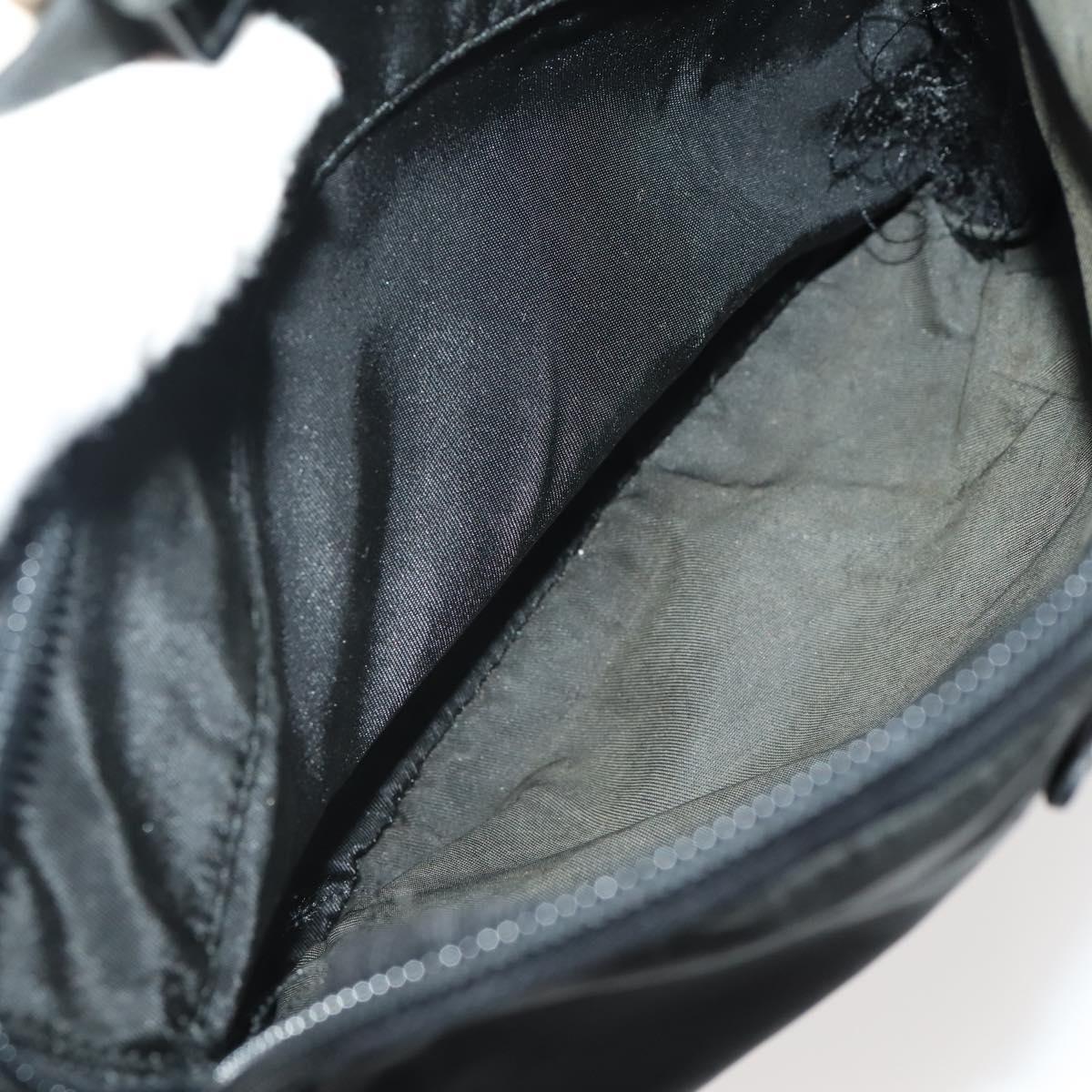 PRADA Backpack Nylon Black Silver Auth 174569