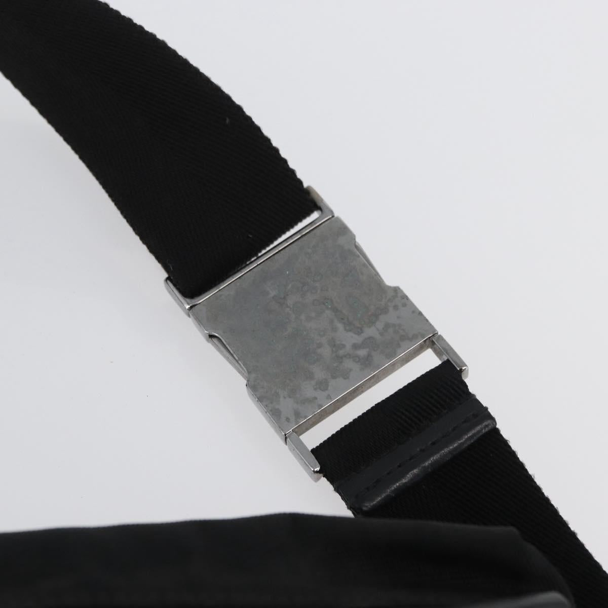 GUCCI Waist bag Canvas Black Silver 28566 Auth 174571