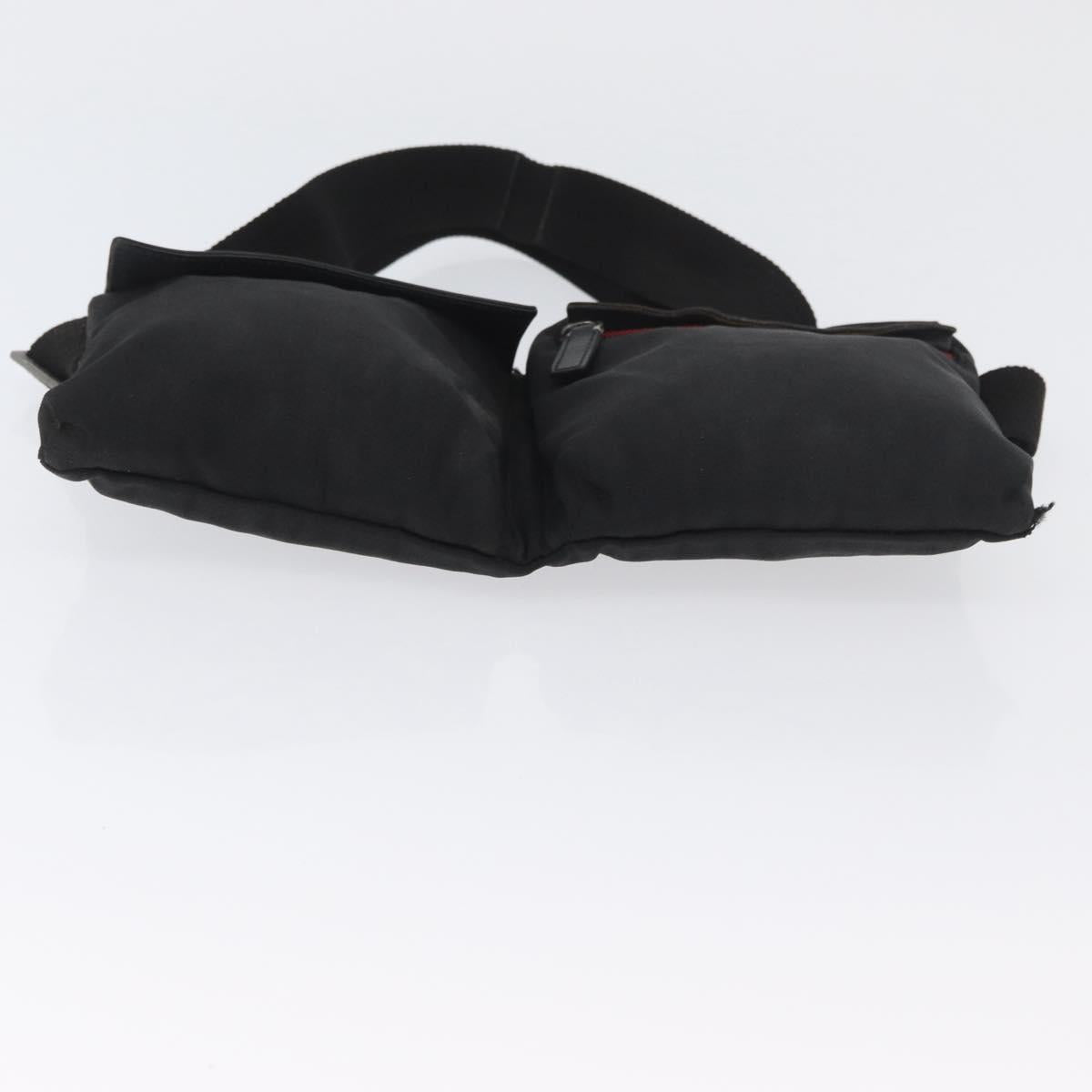 GUCCI Waist bag Canvas Black Silver 28566 Auth 174571
