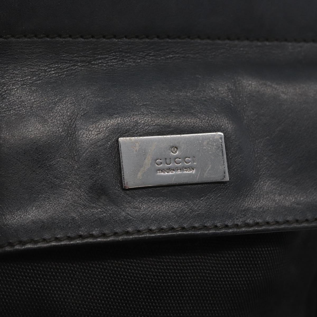GUCCI Waist bag Canvas Black Silver 28566 Auth 174571