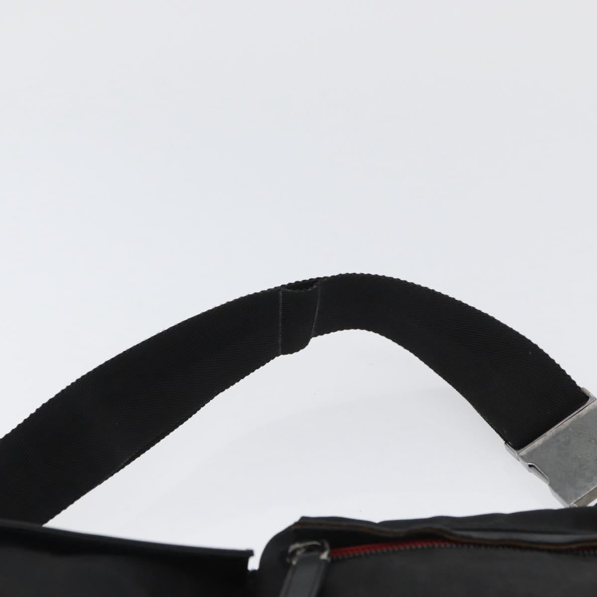 GUCCI Waist bag Canvas Black Silver 28566 Auth 174571