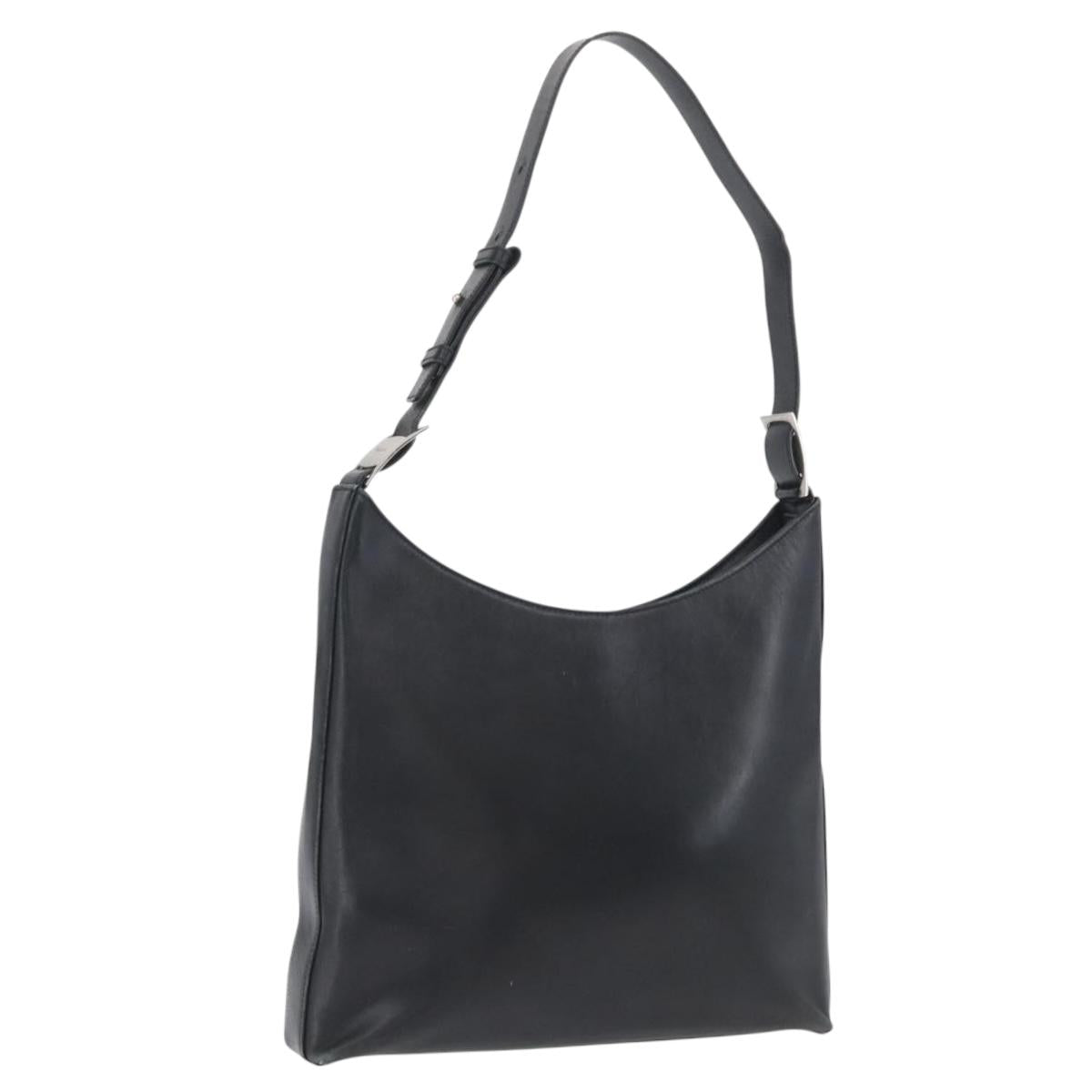 Salvatore Ferragamo Vala Shoulder Bag Leather Black Auth 174573