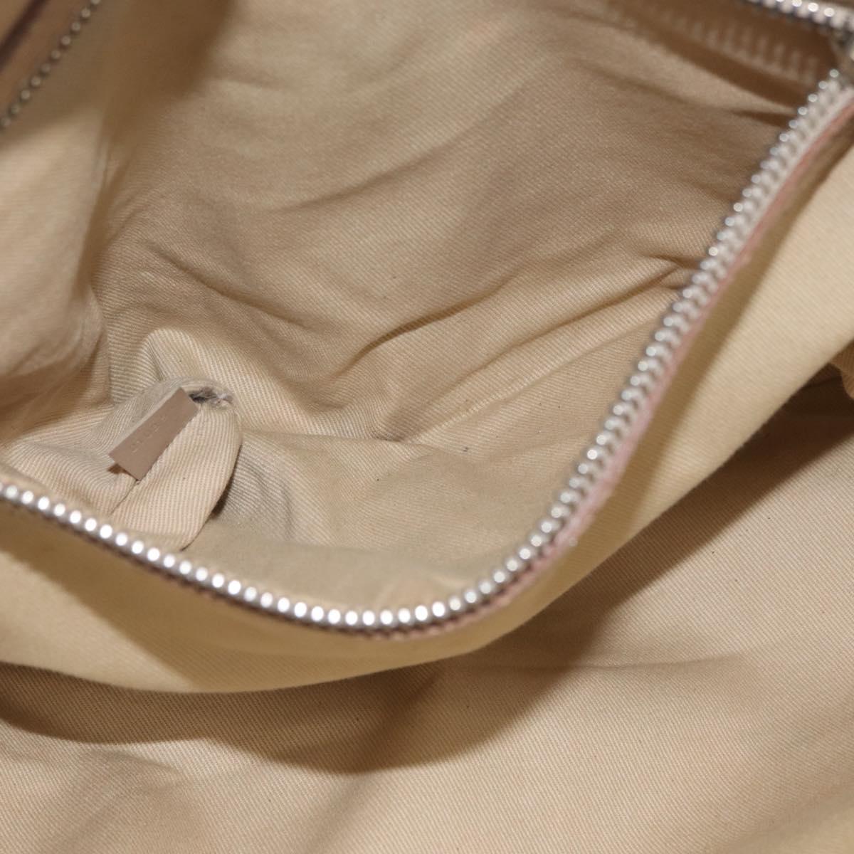 Chloe Hand Bag Leather Beige Gold Auth 174575